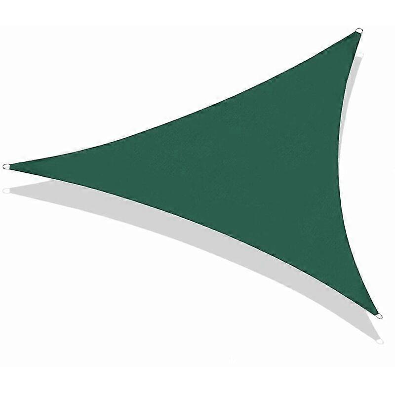 Triangular shade sail, 5x5x7.1m, waterproof, anti-ultraviolet, dark green