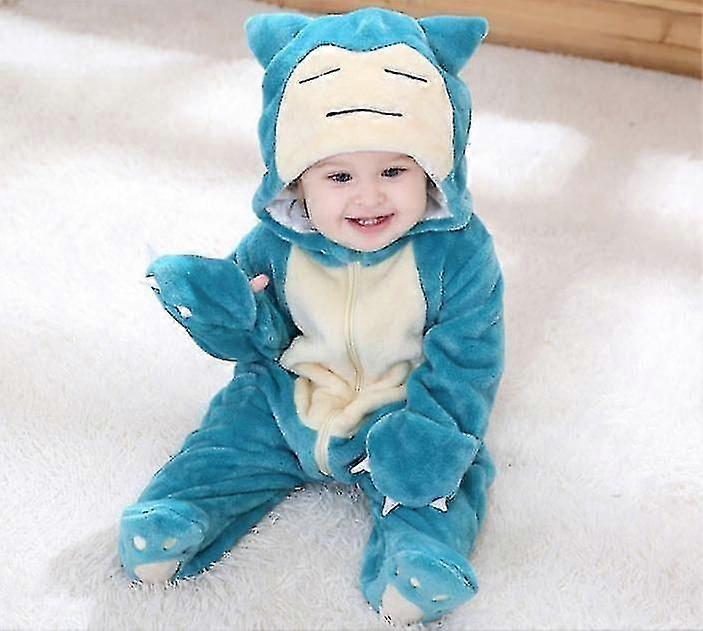 Snorlax Baby Romper Soft Warm Kigurumi Onesie Pajama Costume -e
