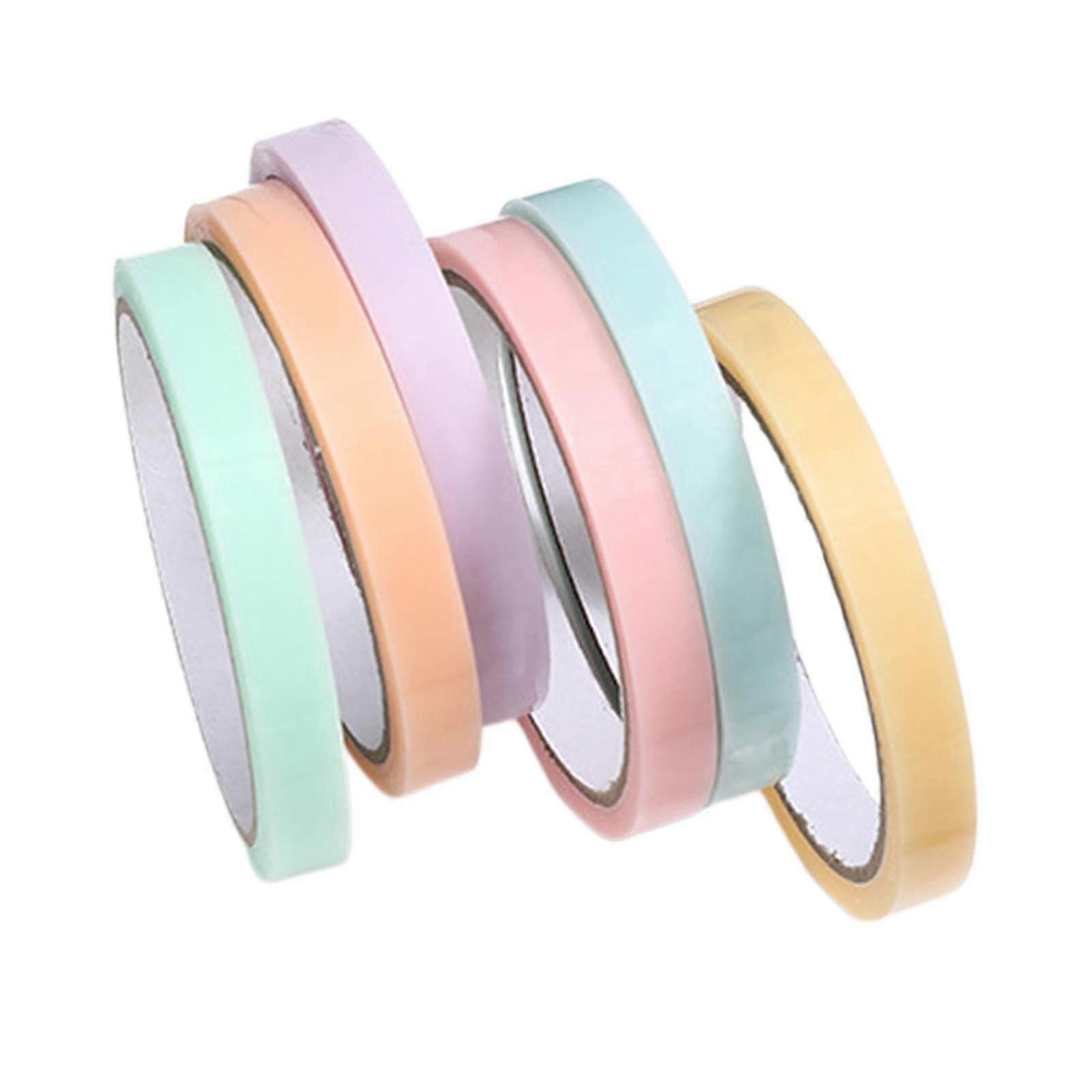 Pack Of 6 Candy Colour Sticky Ball Tape Decompression Toys For Children To Make Yourself, Macaroon Colour