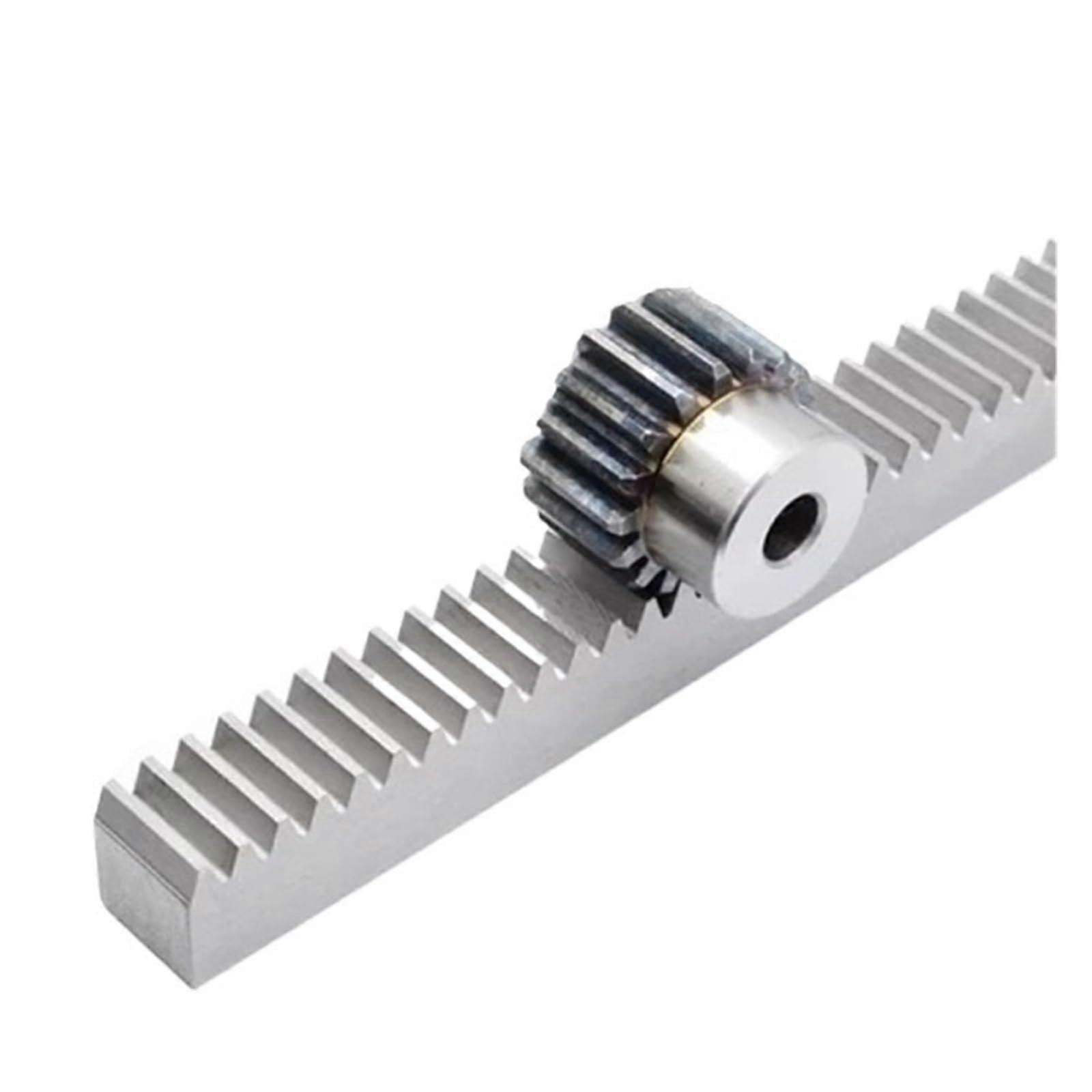 Spur Rack Steel High Precision Gear Set 1M 17 Teeth Pinion Gear + 1 Modulus Steel Gear Rack 10x10x500mm