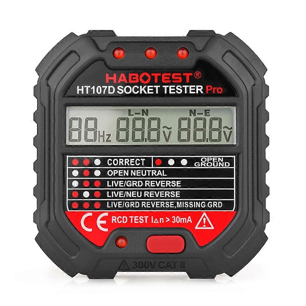 HABOTEST HT107D Multifunctional Digital Display Socket Tester