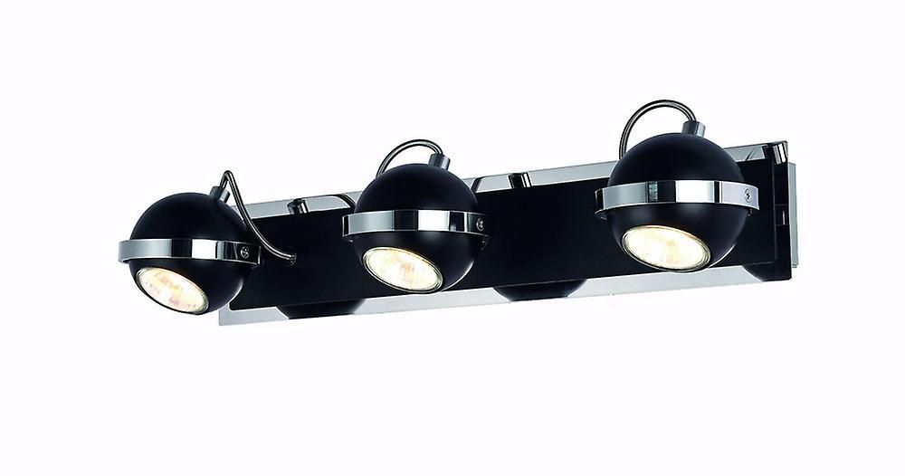 Marc Adjustable Spotlight Bar Black, 3x GU10