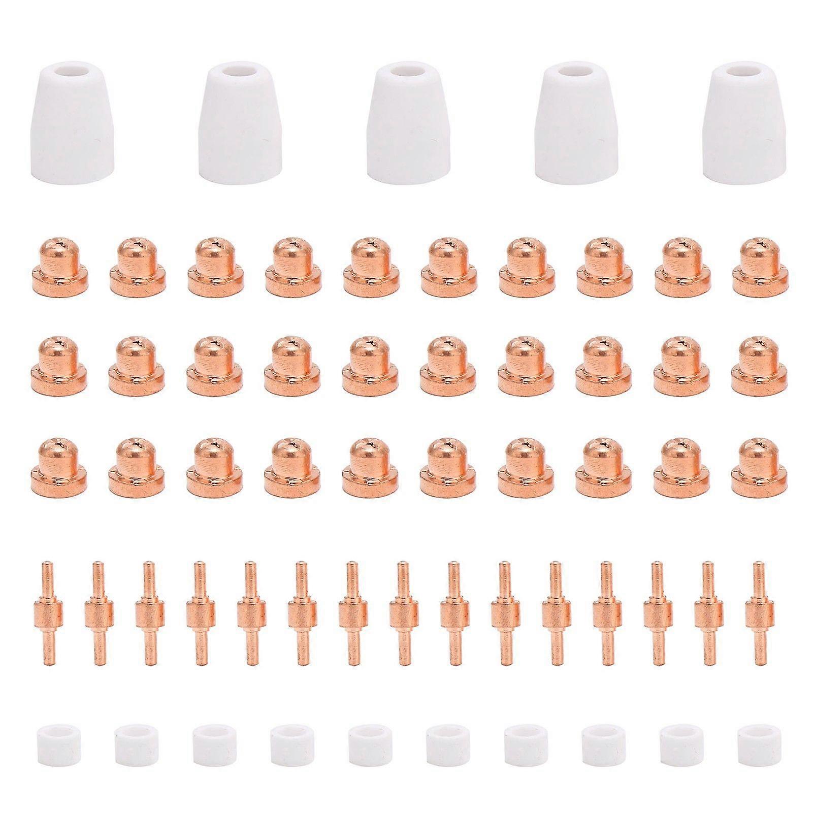 Electrode Nozzles Cups Kit Short PT31 Copper Consumables Welding Machine Accessories