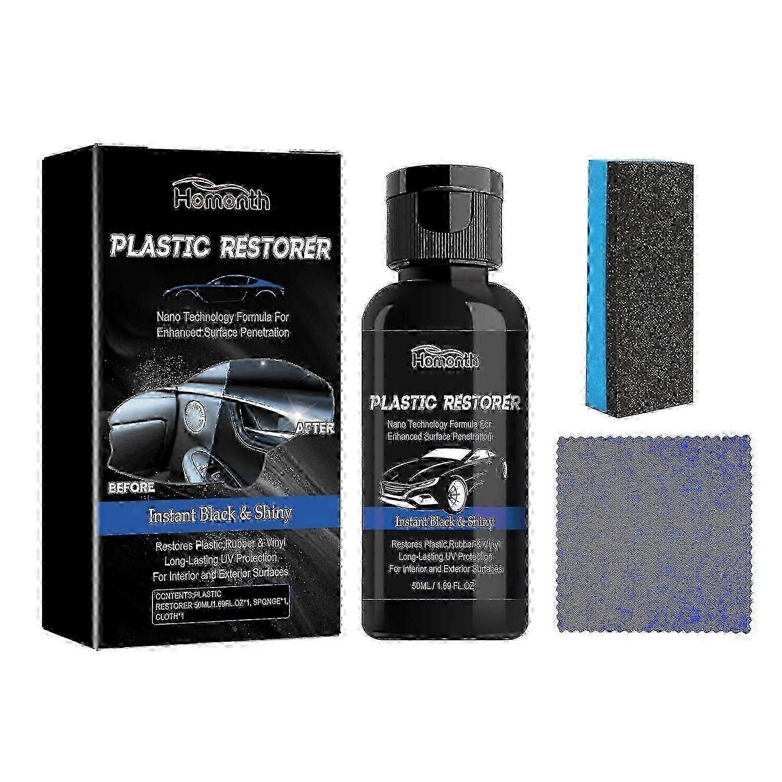 Plastic Restorer, Clean Interior Seat Dashboard Decontamination Polish Maintenance Cleaner