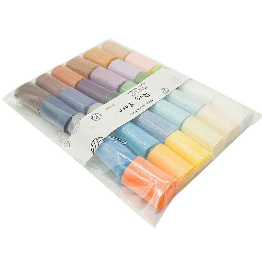 30 Assorted Colors for Latch Pre Cut Wool Yarn Set for Tapestry Knotted Rug Making DIY Crafts