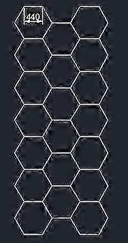 2.2x6m Modern Barber Shop Diy Hexagon Decoration Led Shop Lights Car Workshop Detailing Honey Comb Ceiling Led Light