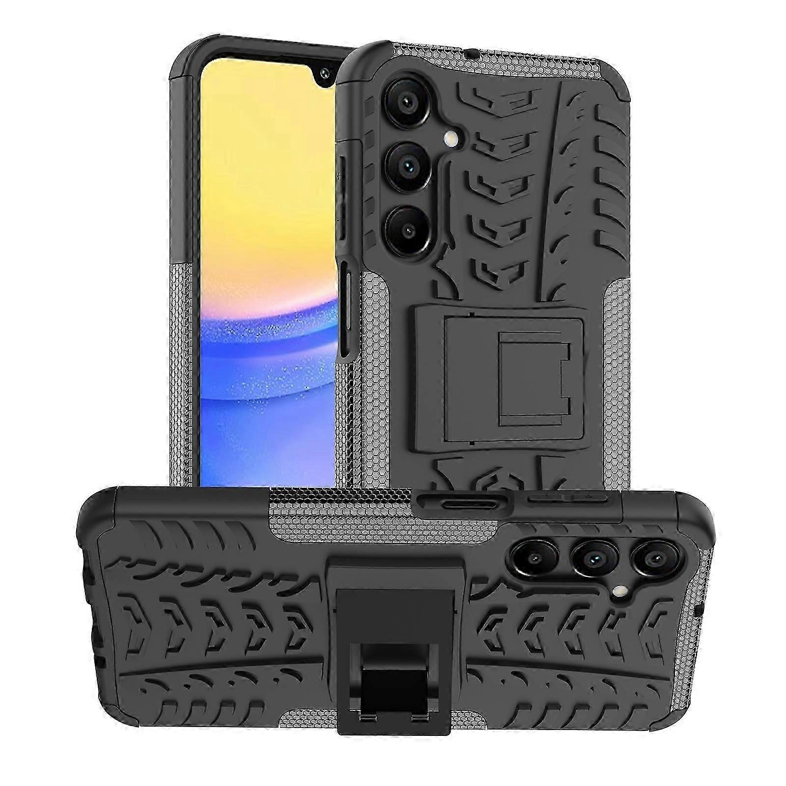 Tire Texture TPU + PC Phone Case with Holder