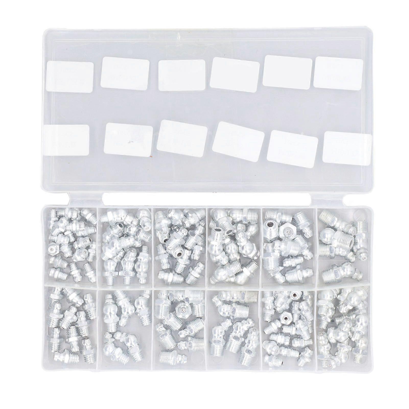 2025 Latest Model 130Pcs Hydraulic Grease Fitting 12 Types SAE Zerk Fitting