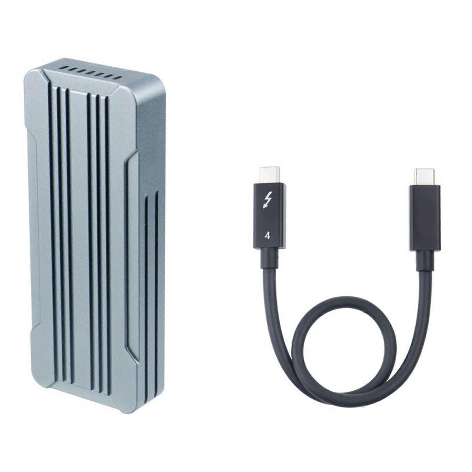 UsbC NVMe SSD Box Custodia in alluminio 40 Gbps Velocità di trasferimento rapida USB4 Thunderbolt3 compatibile Dissipazione del calore efficiente