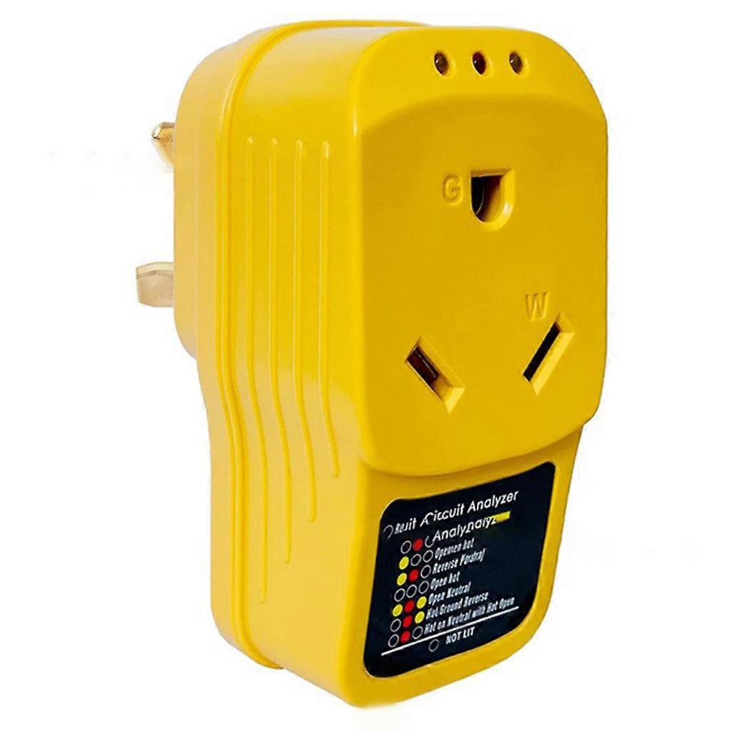 Circuit Analyzer with Indicator Lights Surge Protector 30-Amp Adapter for RV Trailer for Camper 30-Amp Male to 30-Amp Fe