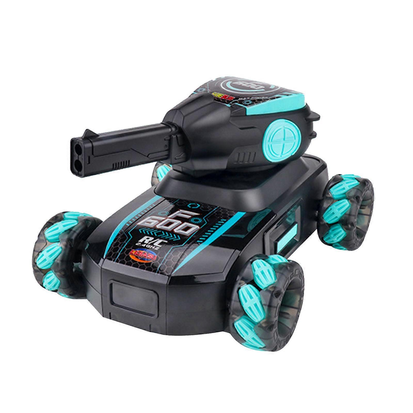 Model Stunt for Tank Gravity Control LED for Tank R/C Toy 2.4GHz Remote Control 4Wheel Drive Collectable for Play Vehicl blue