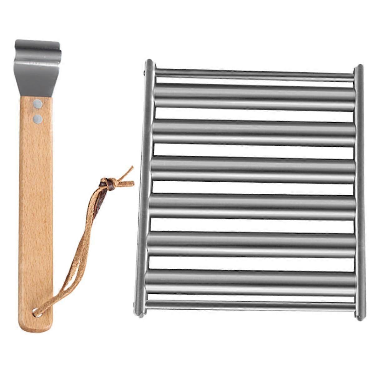 Portable Cast Iron Grill Attachment for Gas Grill and Camping Stove