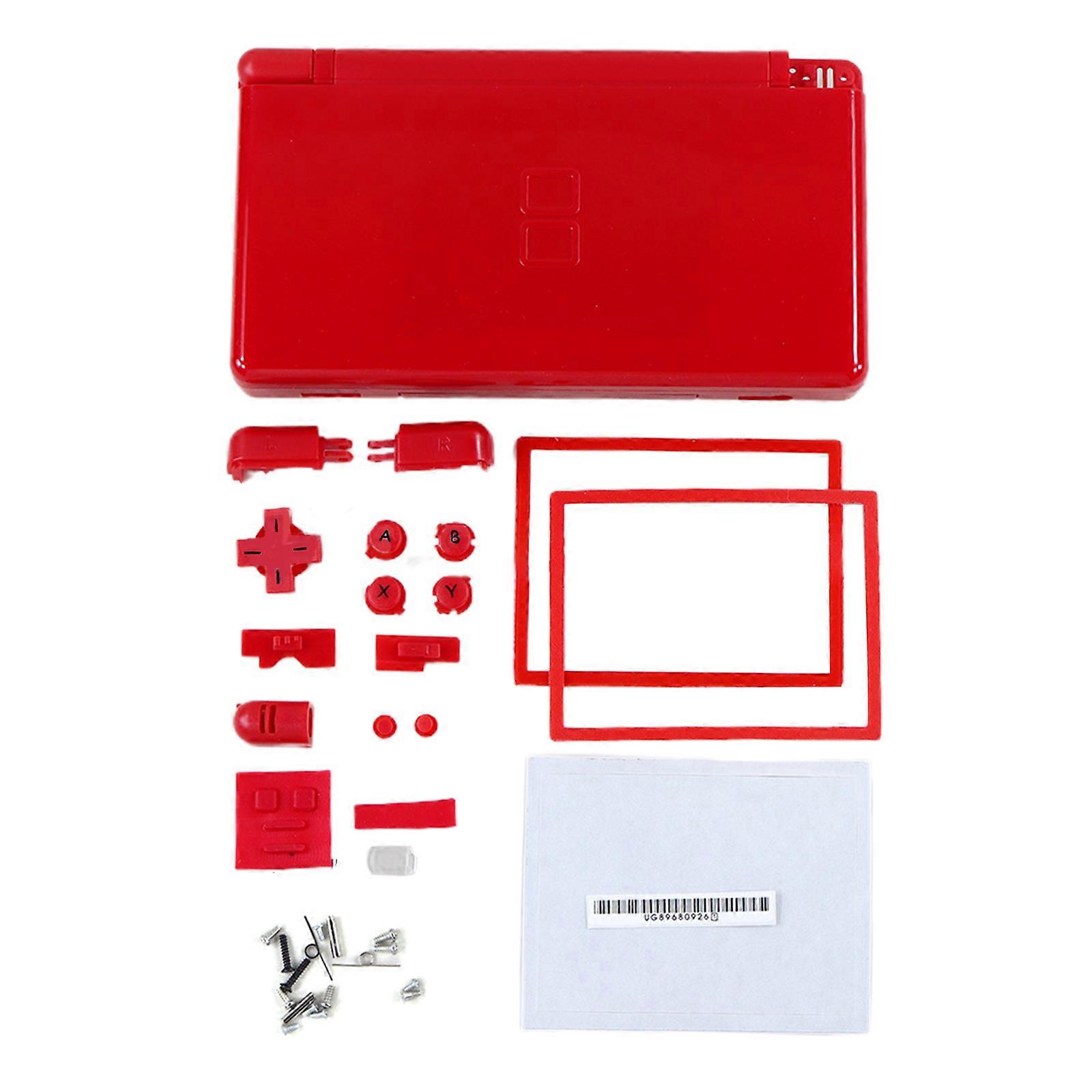 Full Set Housing Case with Button Screws Protective Cover Shells Kit Replacement for NDSL Console Repair Accessory  Red