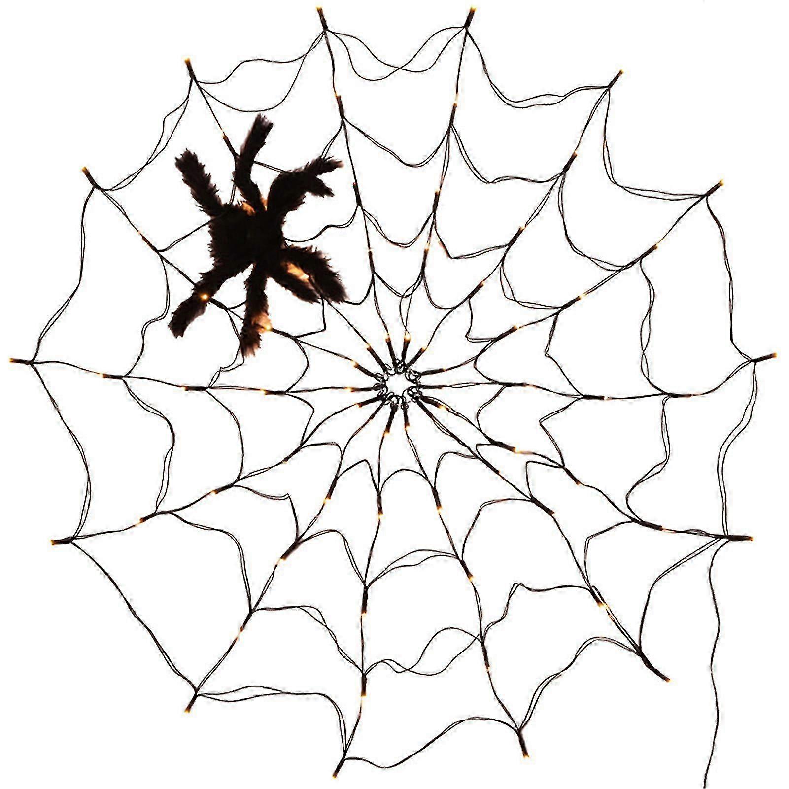 Durable Waterproof Spider Web Lights for Halloween - Special Scary Decorations Ideal for Haunted House Events