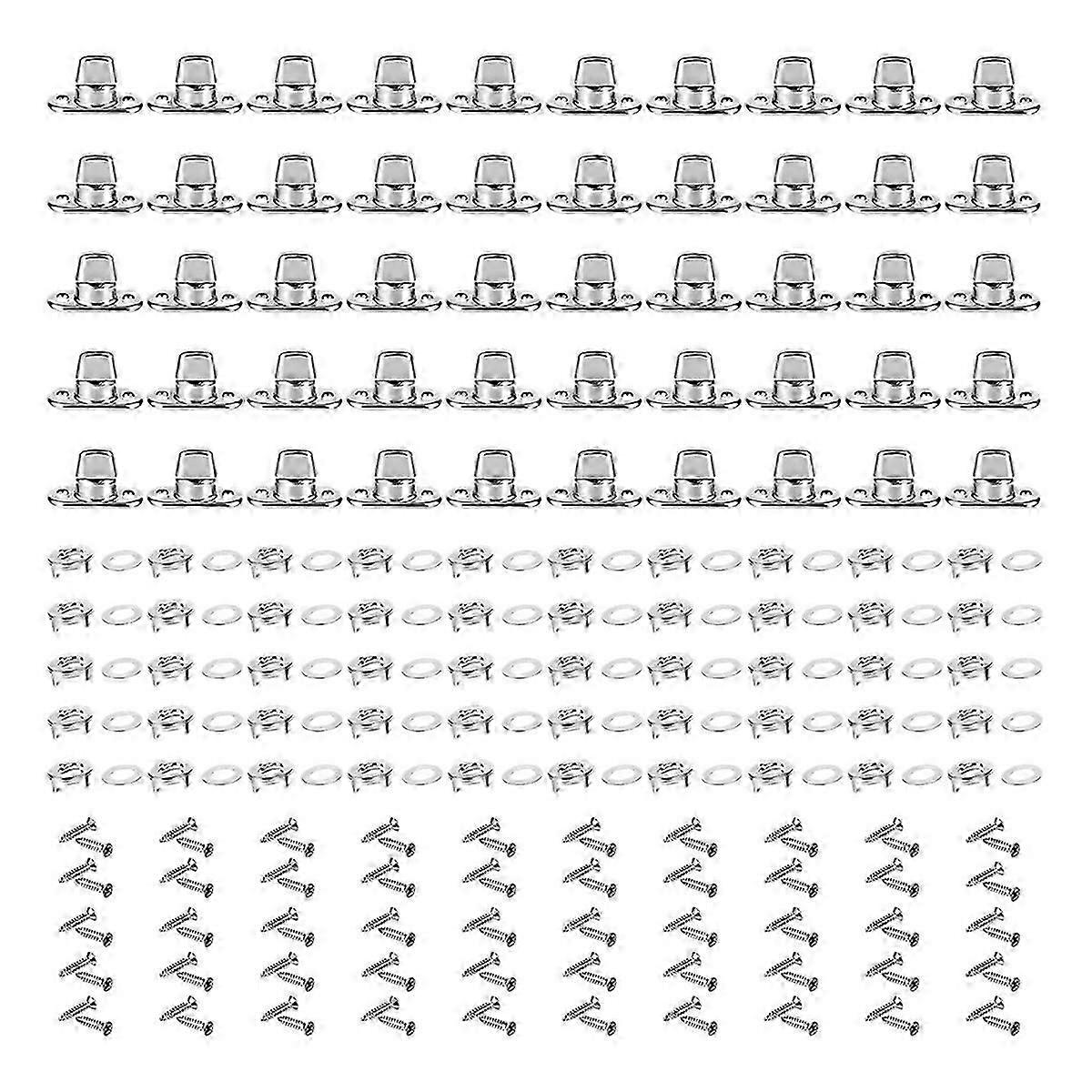 50Pcs Set Grade Twist Lock Fasteners Turn Button Eyelets & Studs