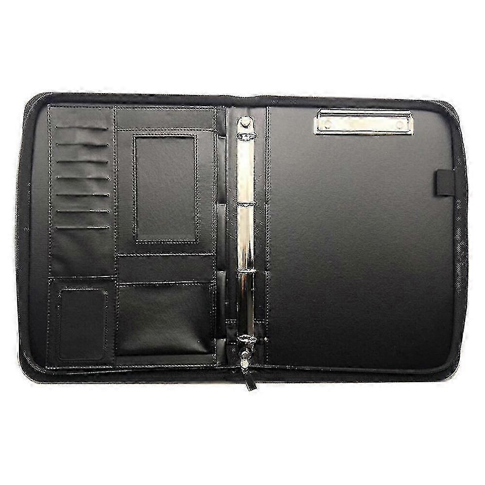 File Folders A4 Multifunctional Portable Pu Leather Business Office Portfolio Document Resume Zipper Portfolio