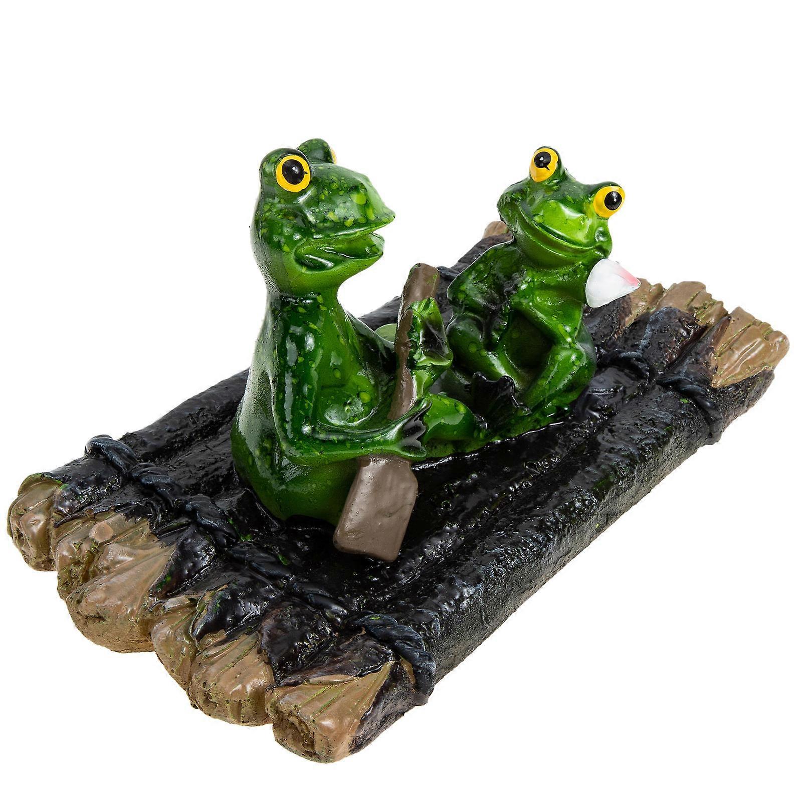 Resin Frogs Adornment Assorted Color 1Pcs 7.1x4.3in
