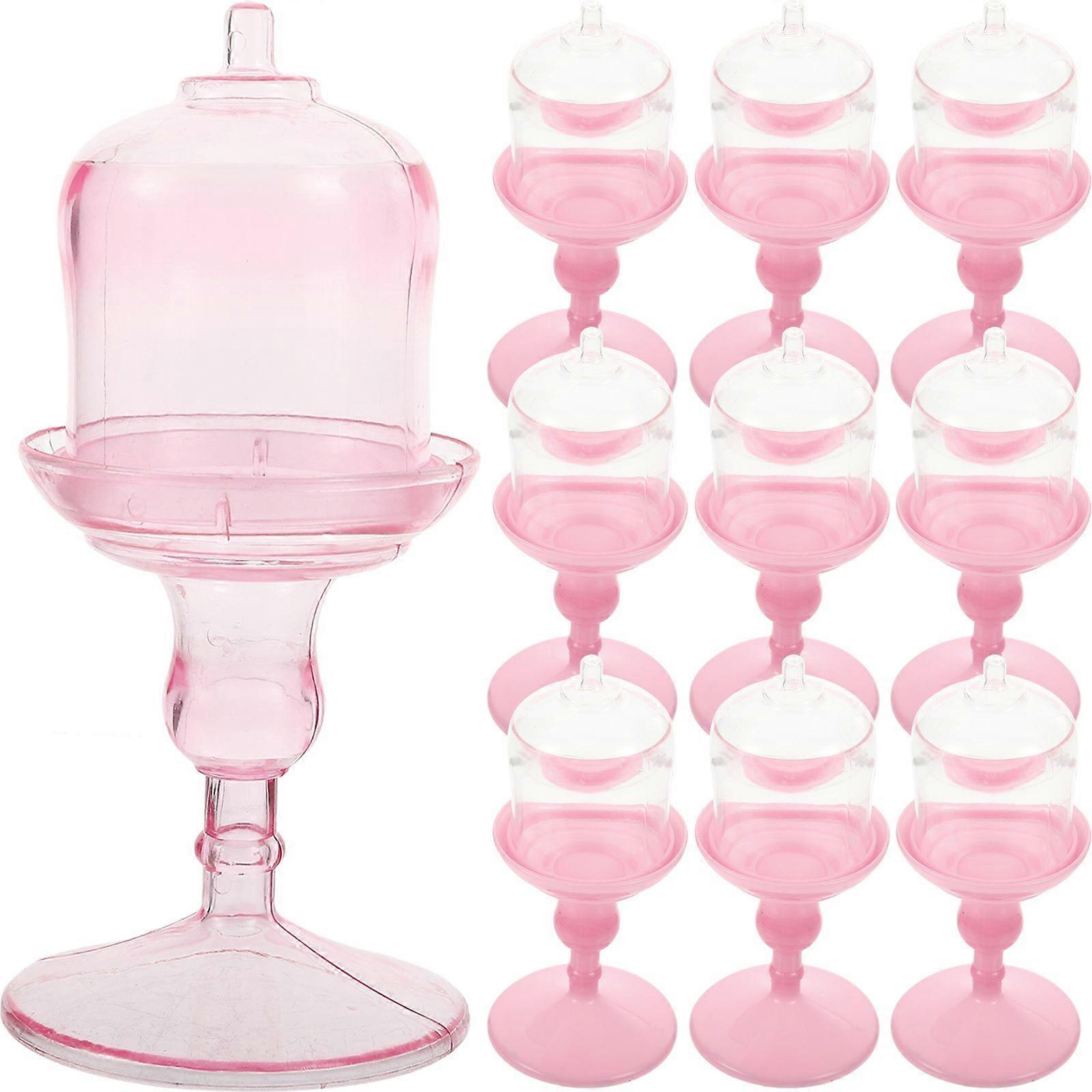 10pcs Tall Candy Stand with Dome Delicate Chocolate Beans Candy Containers