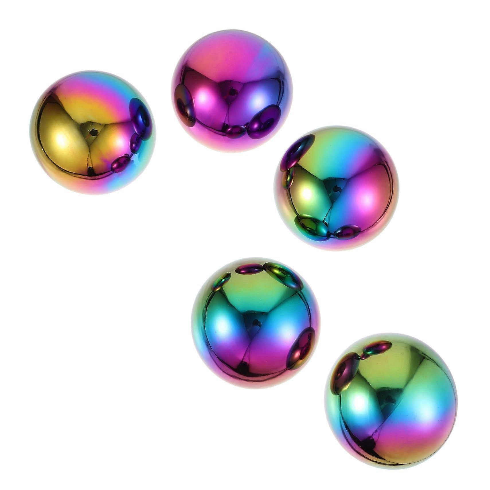 5 Piece 100 mm Stainless Steel Rainbow Garden Outdoor Decor Set with Durable Design and Vibrant Colors