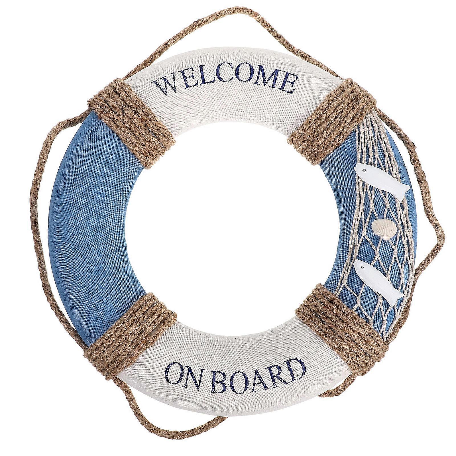 Závěsné umění záchranného kruhu, funkční řemeslo ideální pro témata výzdoby ve středomořském stylu