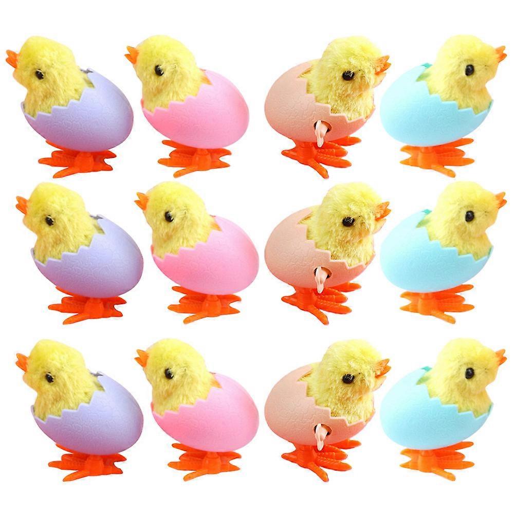 Chicken Toys For Children Wind Up Chickens Jumping Action Assorted Color 9x8x7cm Clockwork Mechanism 12Pcs