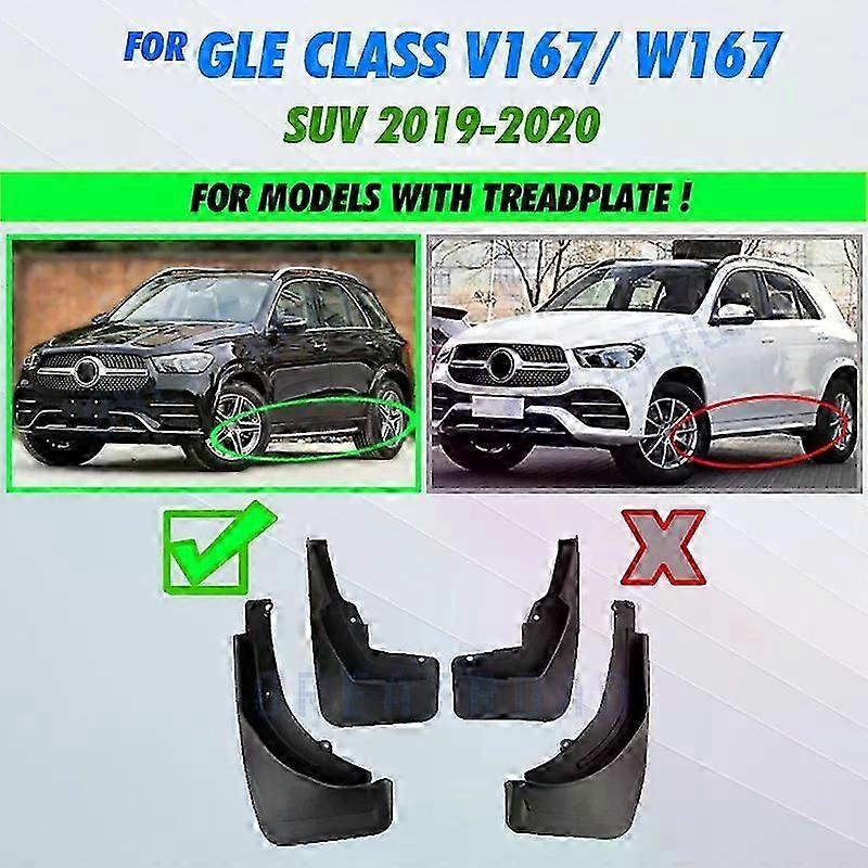 unique Set Mud Flaps For Mercedes Benz GLE Class W167 V167 2019 2020 Mudflaps Splash Guards Front Rear Mudguards