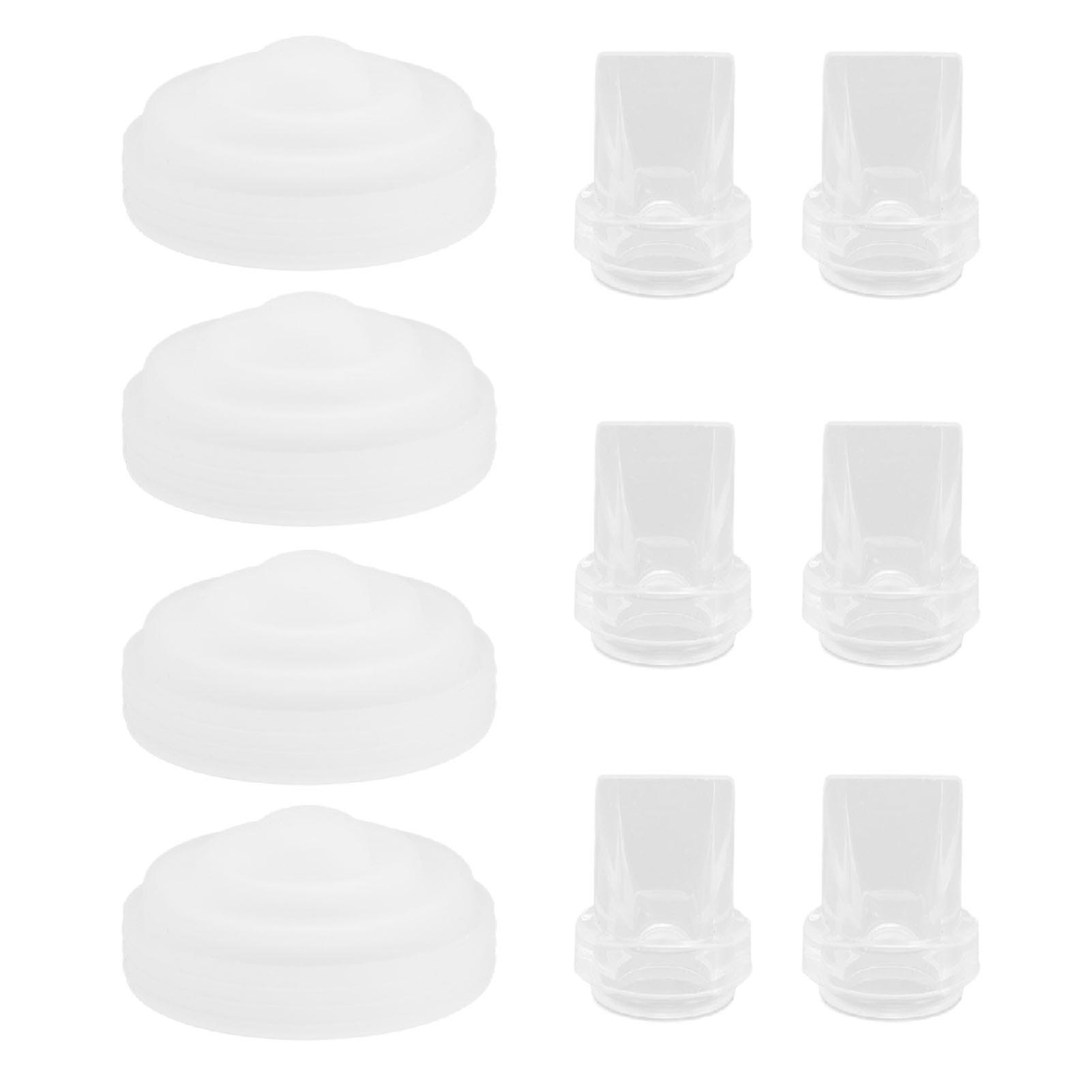 6pcs Duckbill Valves and 4pcs Silicone Diaphragms for Breastfeeding, Essential Accessories for Portable Breast Pump, Replacement Parts for M5