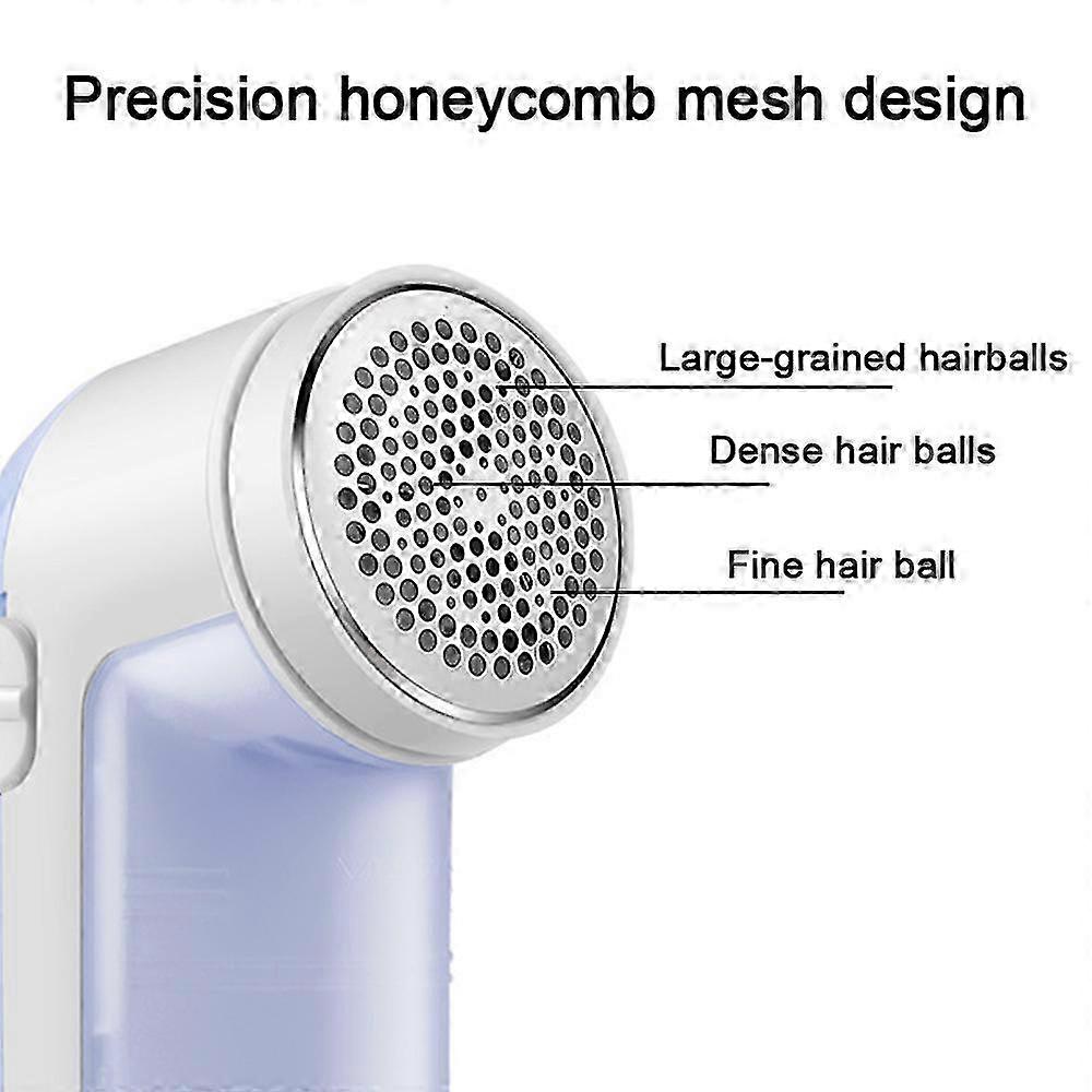 Lint Shaver, 6-Leaf Blades Sweater Defuzzer, Portable Lint Remover for Clothes, Upholstery, Couch, With Honeycomb Mesh For All Fabrics, 2 In 1 Fabric