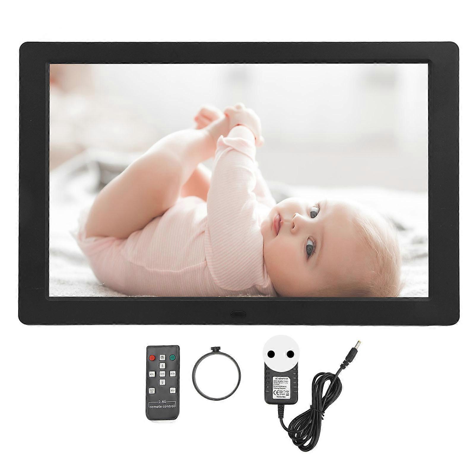 12.1" IPS HD Digital Photo Frame with Remote, Stereo Sound, EU Plug, Easy Installation