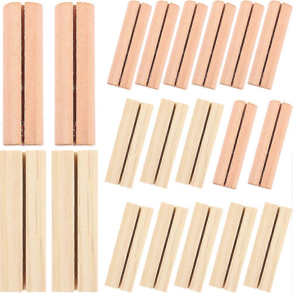 Wood Small Cards Holders Photo Stands For Cafe Rectangle Shape Photo Stand 20Pcs