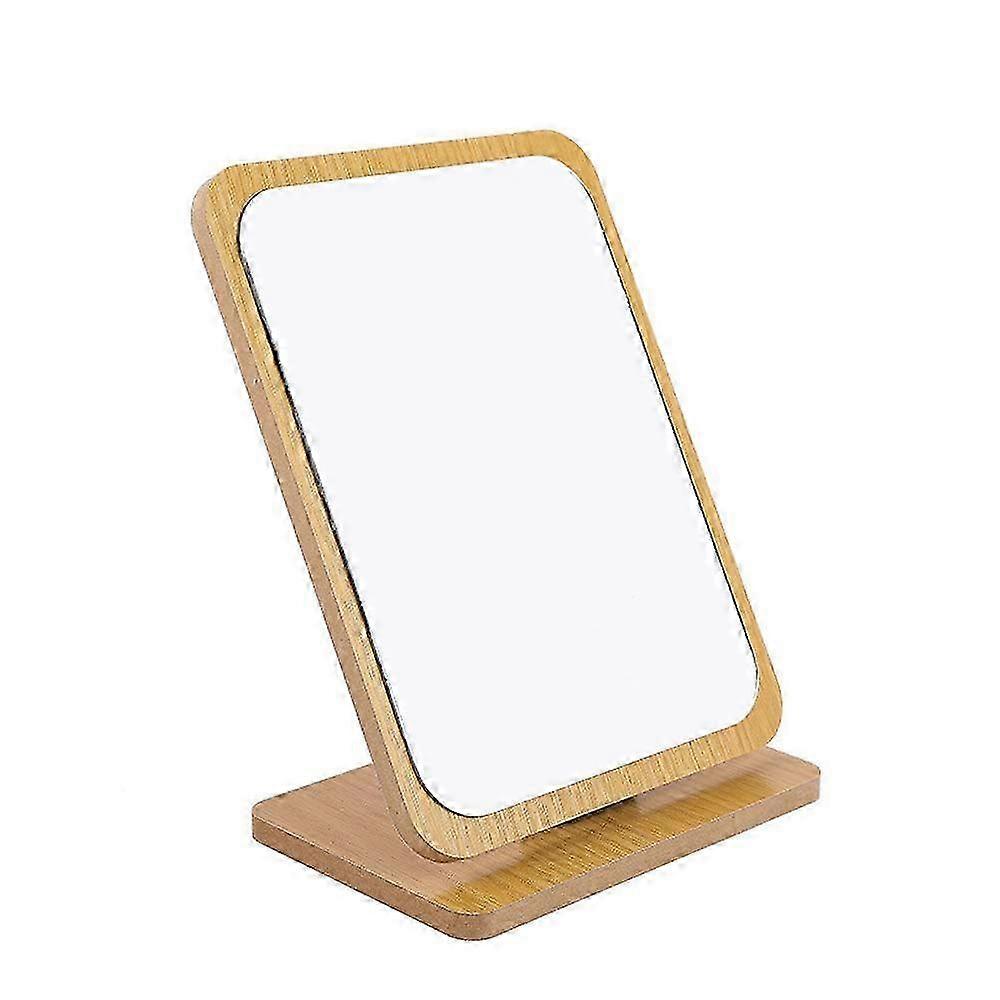 Adjustable Folding Wooden Table Mirror with Stand Rectangular Makeup Cosmetic Mirror