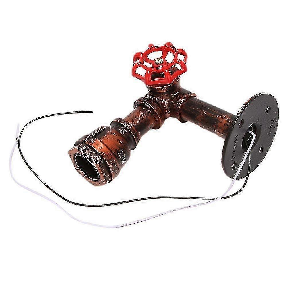 خمر أنابيب المياه الجدار مصباح صنبور شكل البخار الشرير دور علوي الصناعية الحديد الصدأ الرجعية ديكور شريط المنزل