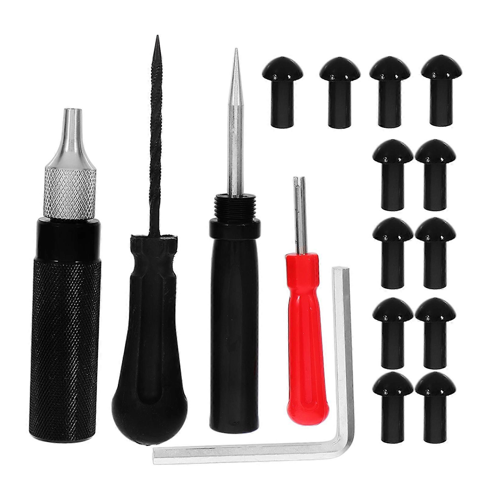 Compact Motorcycle Tire Repair Kit – Lightweight Durable Emergency Fixing Tools for Quick Motorbike Repairs – Easy to Use Accessory