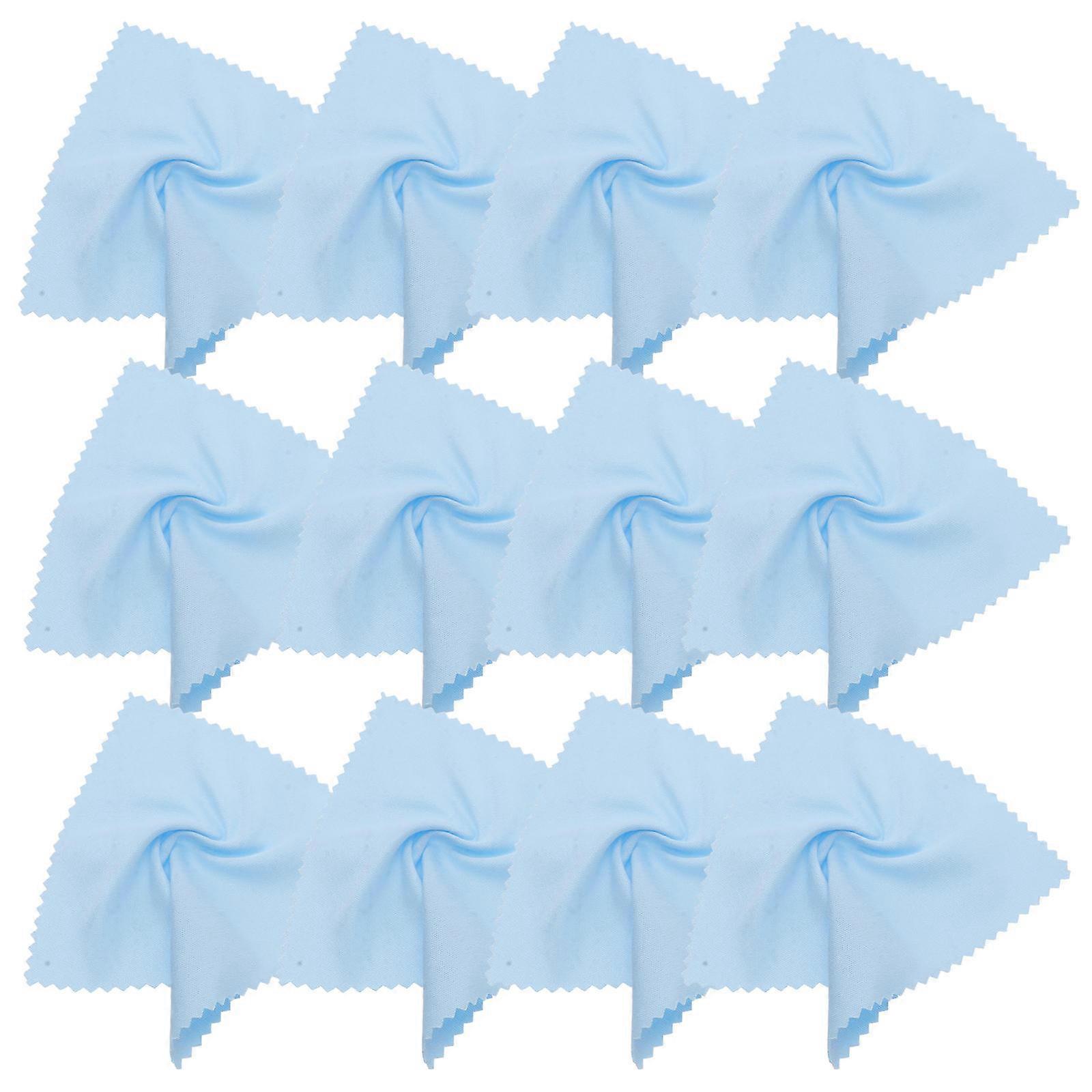 Quick Drying Microfiber Cleaning Cloths Soft for Musical Instruments Cell Phones Everyday Use 10x10cm Blue 100Set