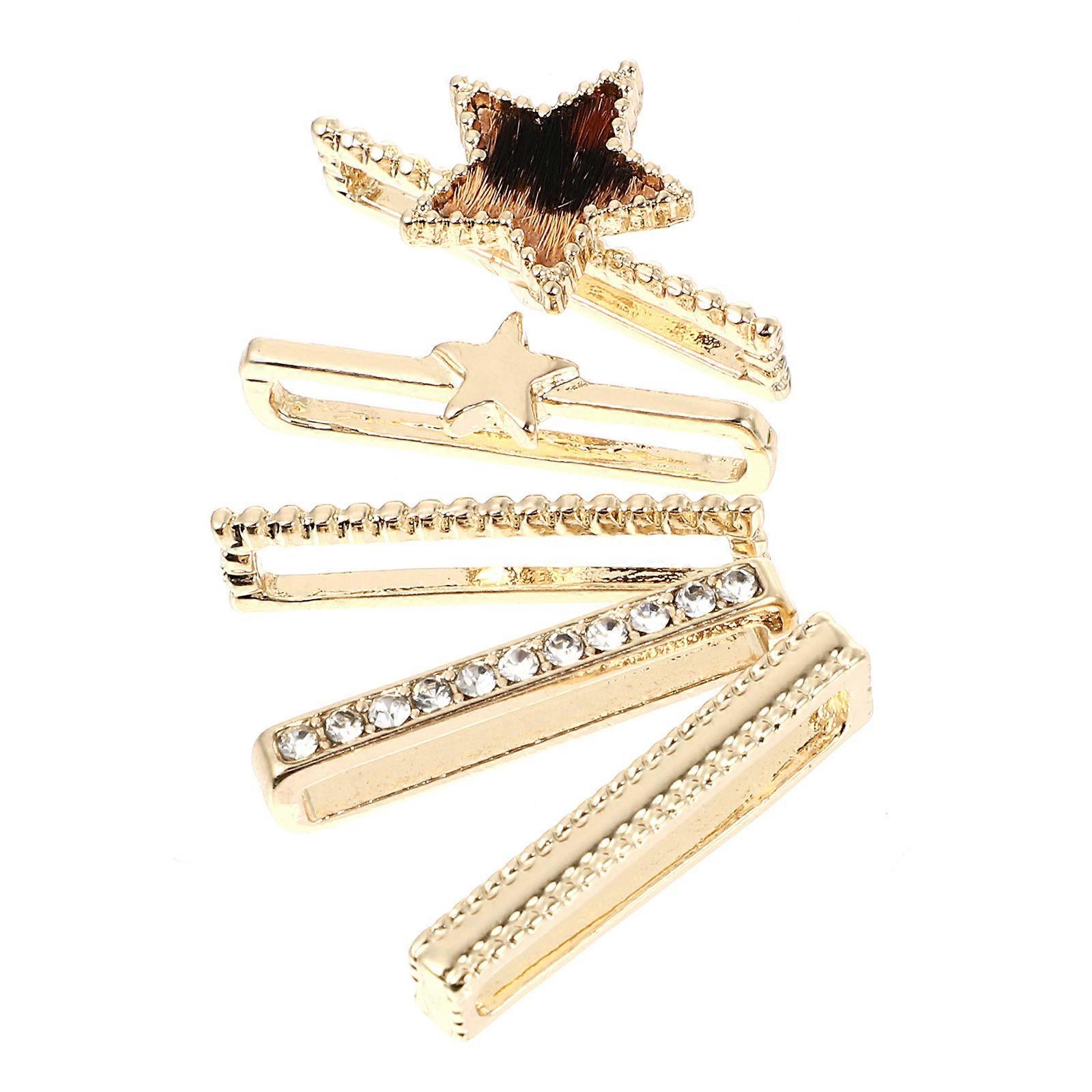 Silicone Watch Strap Charm Star Shape Decoration Everyday Wear Zinc Alloy 5Pcs