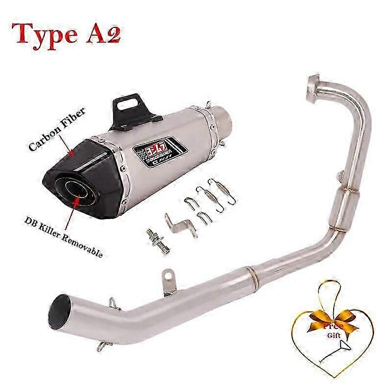 Suitable Fr Voge 300RR Voge300RR 2020 2021 2022 Motorrad Yoshimura Auspuff Escape Vorne Link Rohr Carbon Faser 51mm Schalldmpfer DB mrder