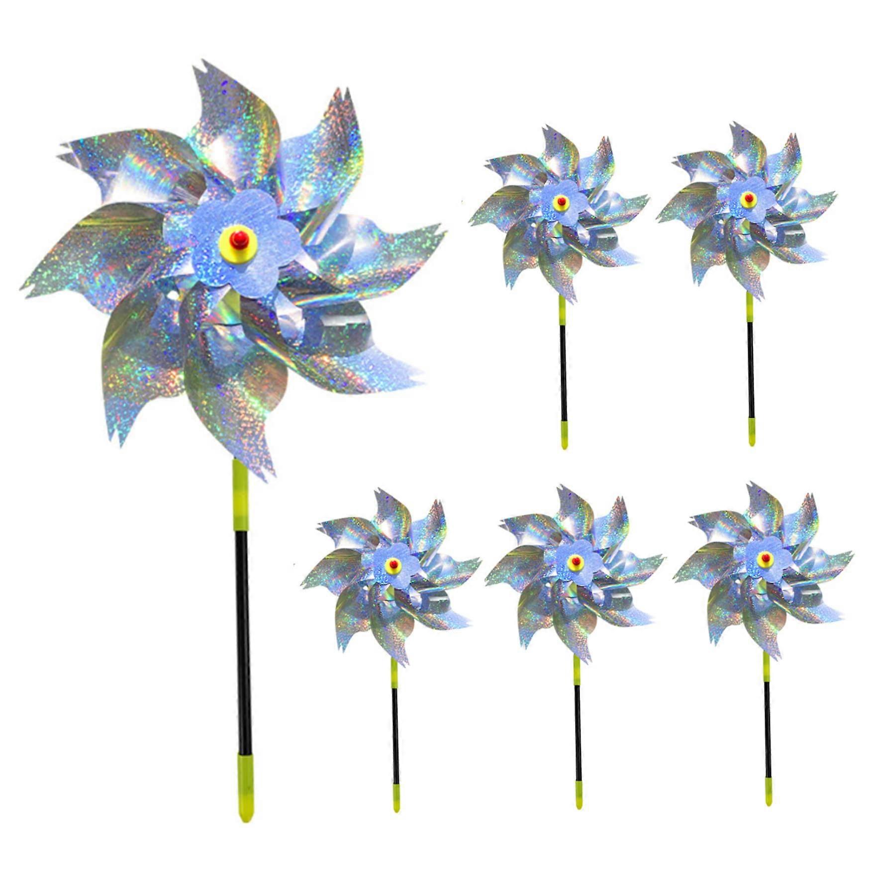 Pigeon Deterrent, 6pcs Reflective Bird Protection Windmill with Stakes Ref: 8028
