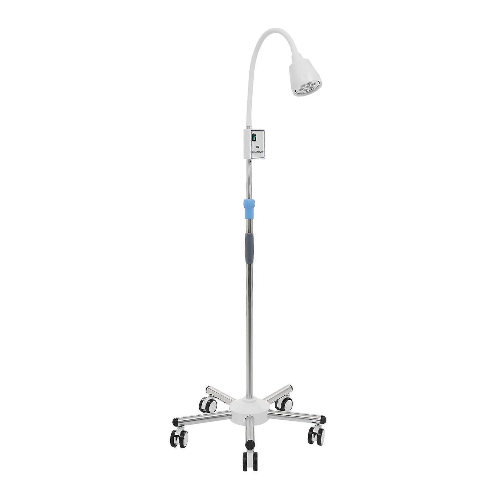 Heightadjustable examination light, floor standing LED examination light with 7 highly efficient LED lamps, total height 1.31.6 m