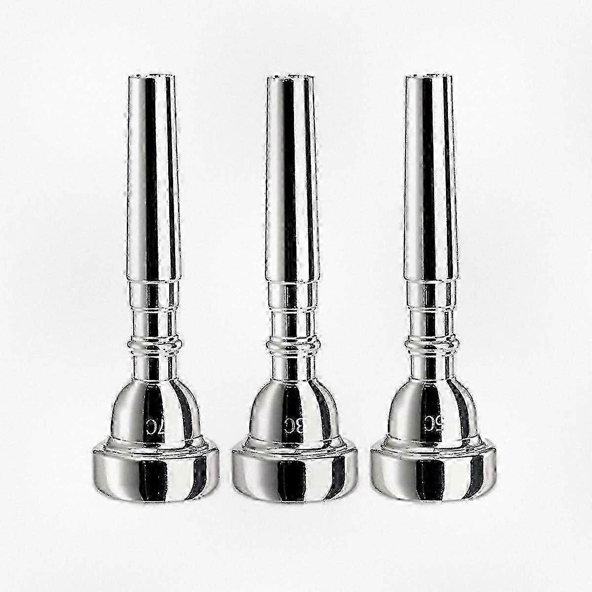 Silver Plated Trumpet Mouthpiece Set for Beginners and Professionals, Sizes 7C 5C 3C 2025