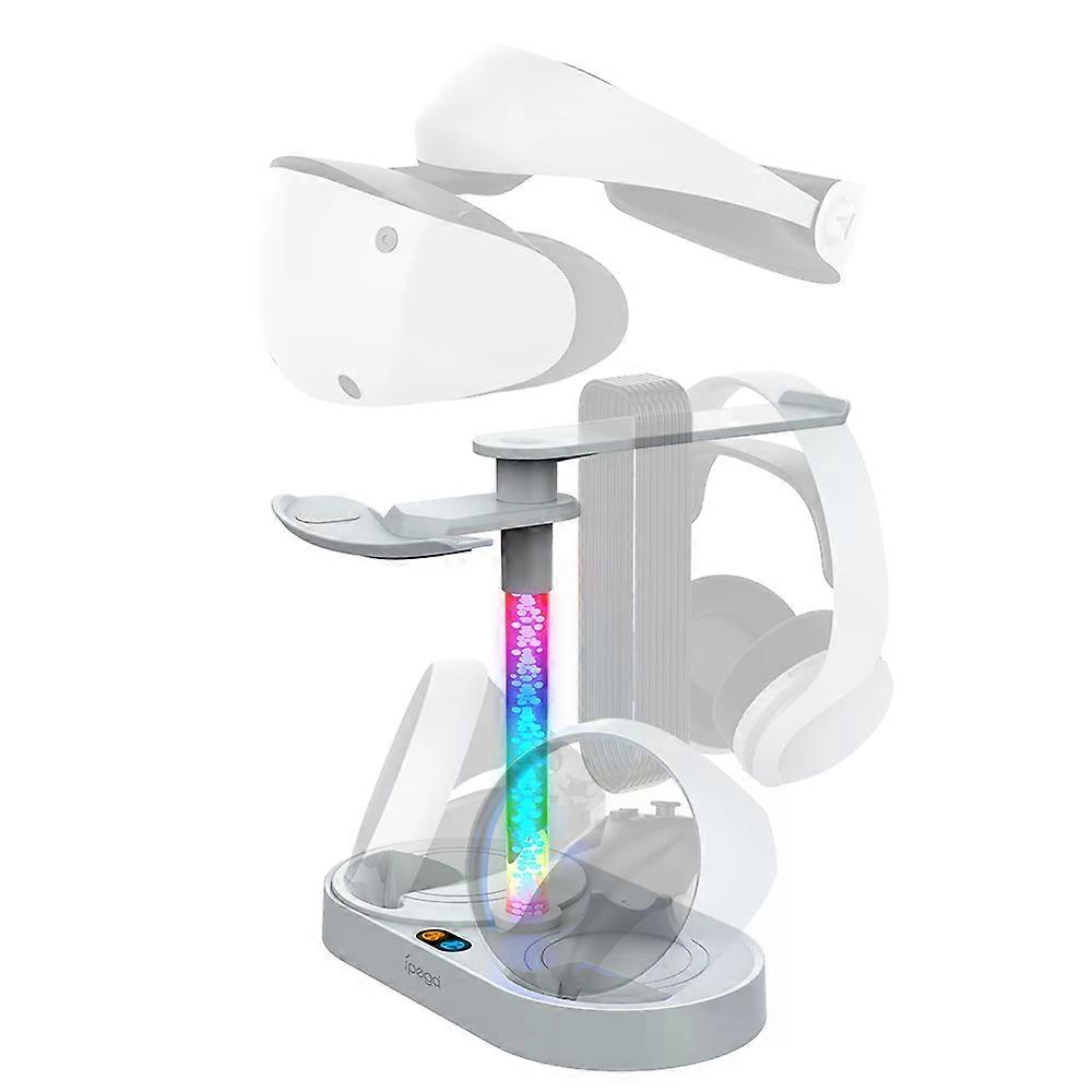 PS VR2 Charging Station Controller Charging Dock Stand for Playstation VR2 Headset with RGB Light Display Accessories