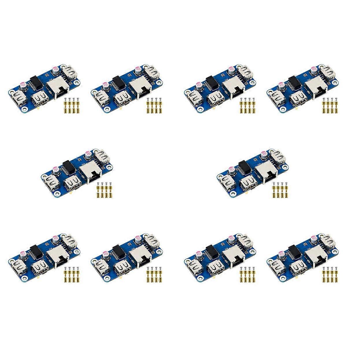10X Ethernet/USB HUB HAT(B) für 4B/3B+/3A+/2B/Zero/Zero mit Zero WH, mit 1X RJ45 Ethernet-Anschluss