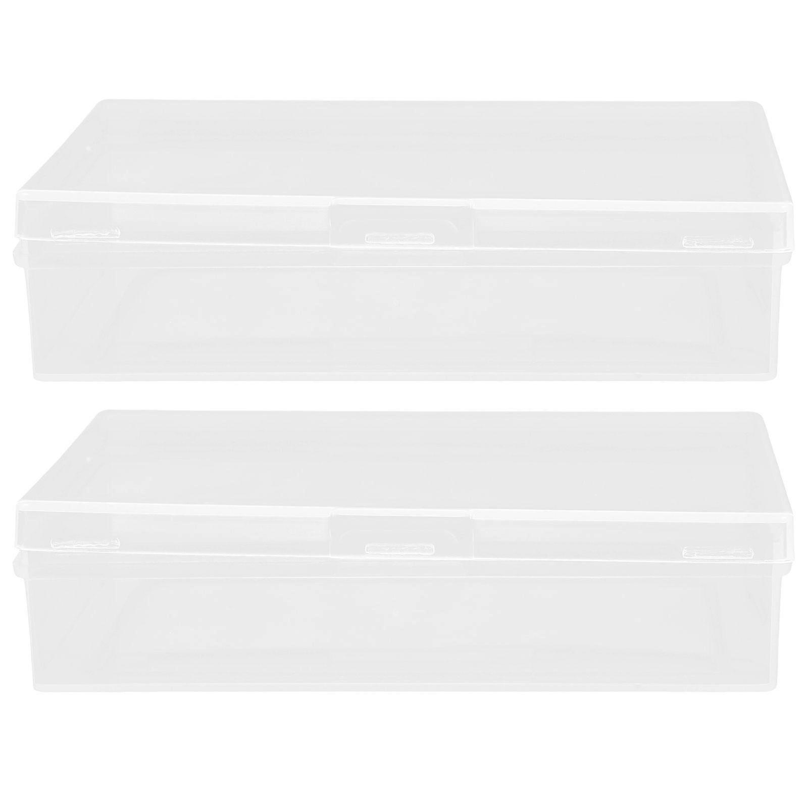 2pcs Playing Card Case Portable Playing Card Storage Box Cards Holder Clear Card Case