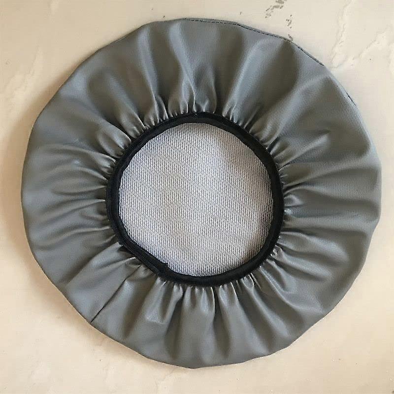 Stool Cover Round Faux Leather for HeightAdjustable Rolling Stool 31cm Dark Gray