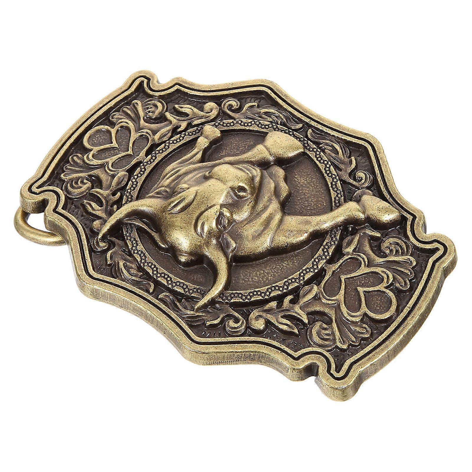 Belt Buckle for Men Antique Bronze Rectangular 's Belt Accessory Everyday Wear 1Pcs