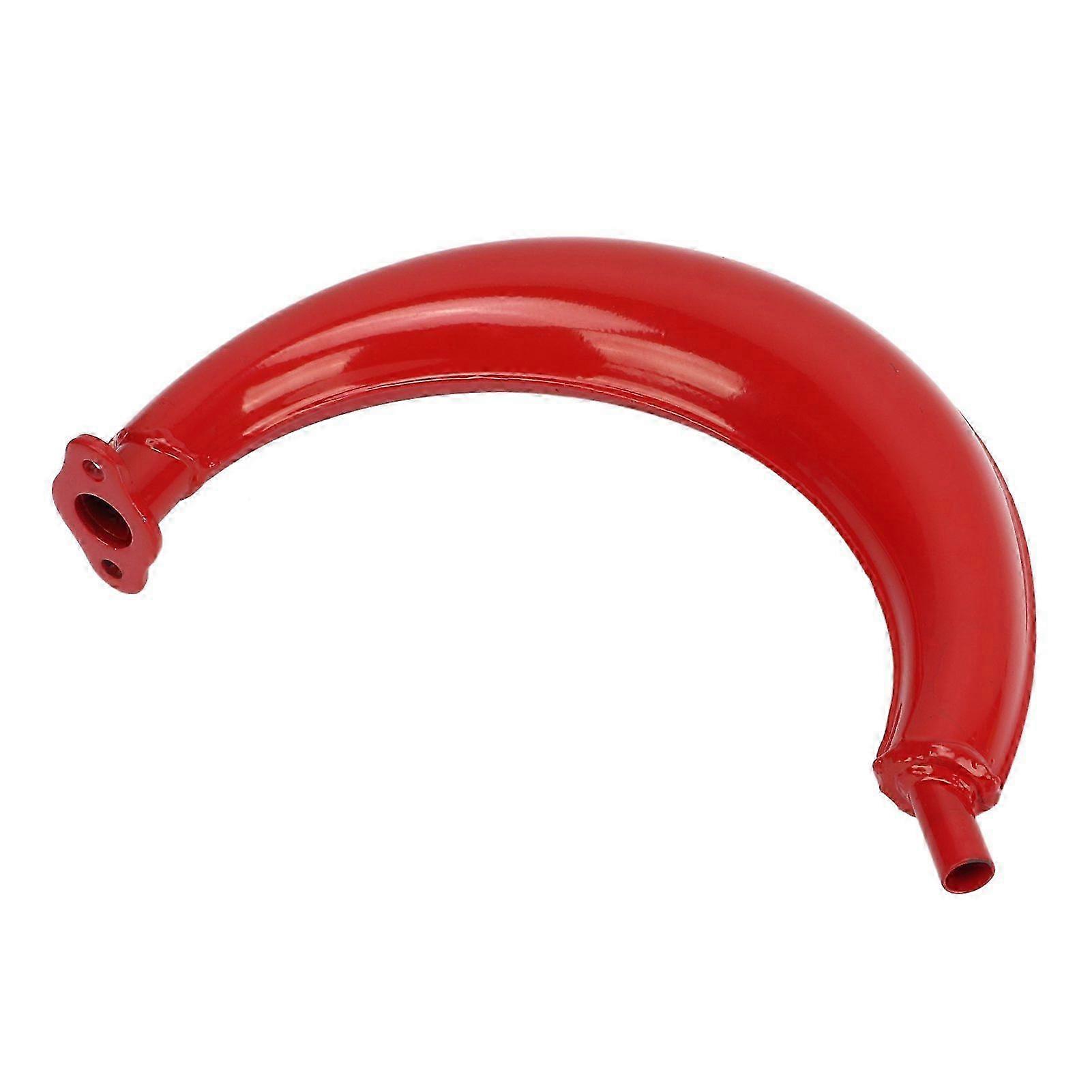 Red Exhaust Silencer Pipe Half Moon Shape 40mm Replacement for 49cc 60cc 66cc 80cc 2 Stroke Engine