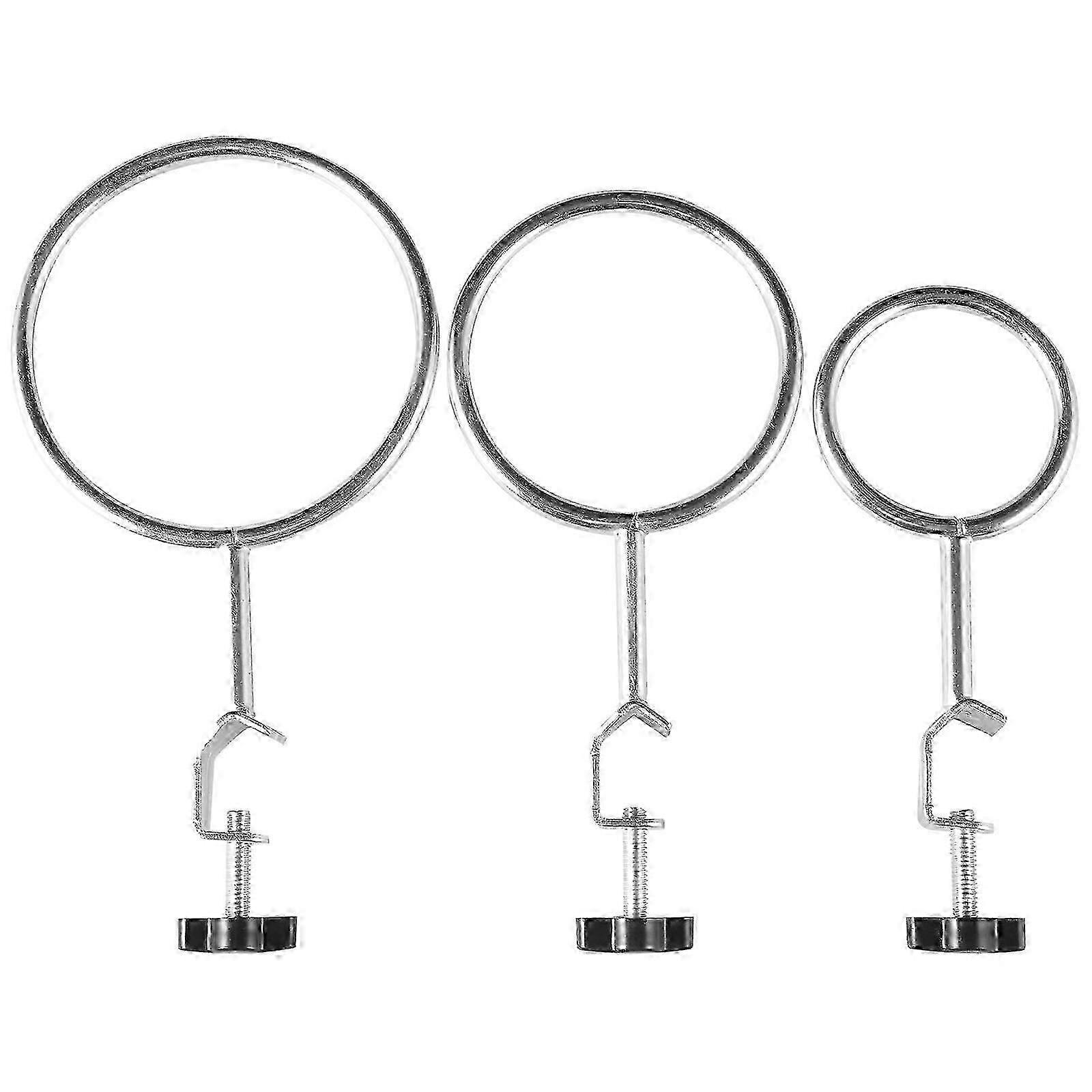 3pcs Laboratory Support Stand Clamps Lab Retort Clamps Lab Stand Retort Rings