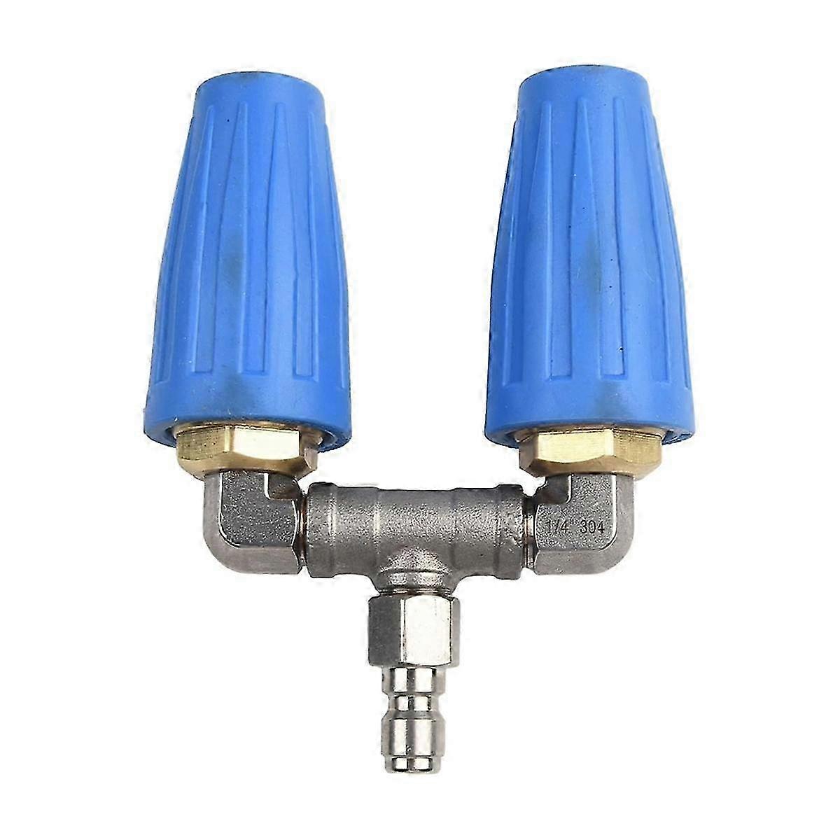 High Pressure Washer Dual Tip Turbo Nozzle, 4000PSI Rotating Dual Turbo Nozzle Spray Tip 1/4 Inch