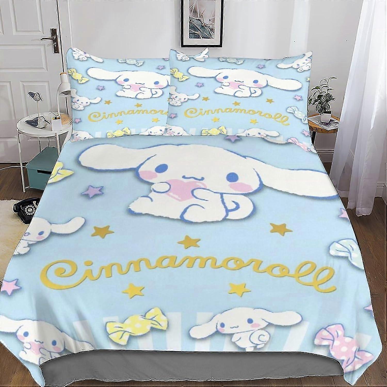 Cute Dog Duvet Cover Set, 3D Printed Soft Microfiber 3 Pcs with Zipper Closure Comforter Cover and Pillowcase for Children