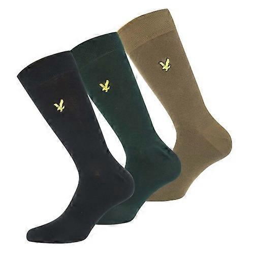 Lyle & Scott Unisex aikuisten brodeeratut logon pyöreät sukat (3 kpl pakkaus)