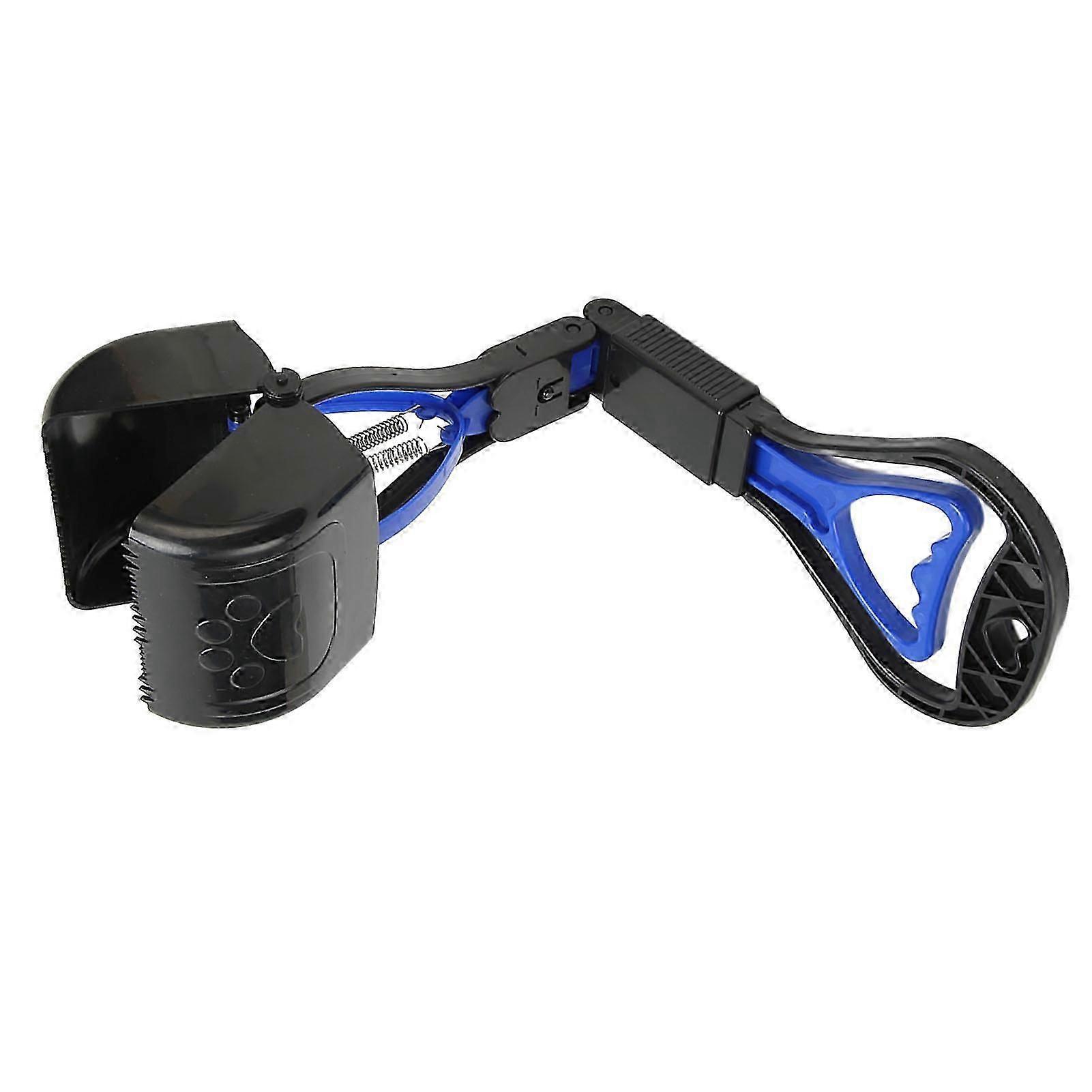 Pet Pooper Scooper Multipurpose Long Handle High Strength Durable Folding Portable Dog Poop Scooper for Outdoor Blue